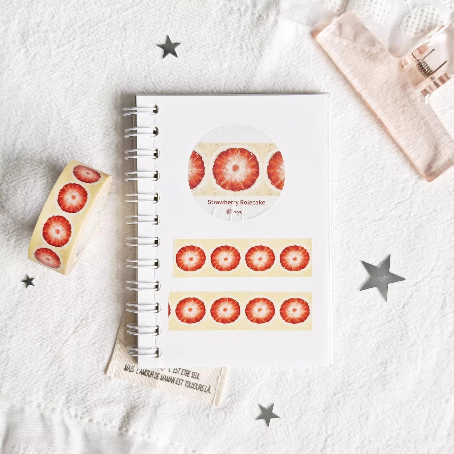 Cake design sticker strips for journaling