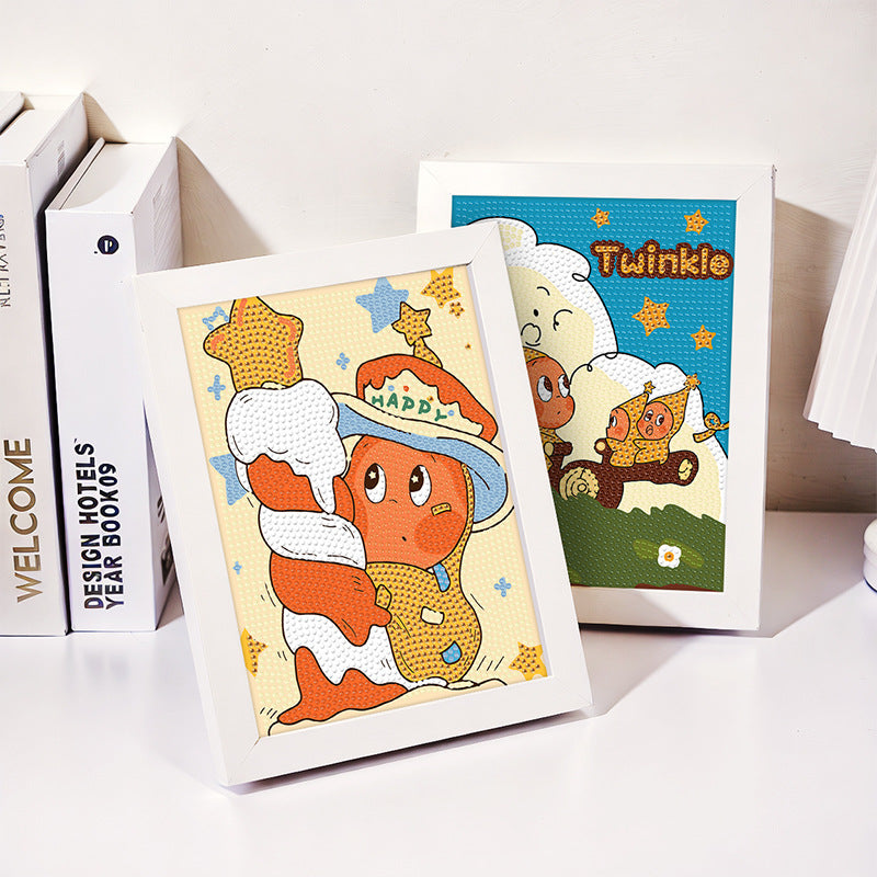 Star People Diamond Painting DIY Cartoon Diamond Mosaic Children's Craft Diamond Painting with Frame"