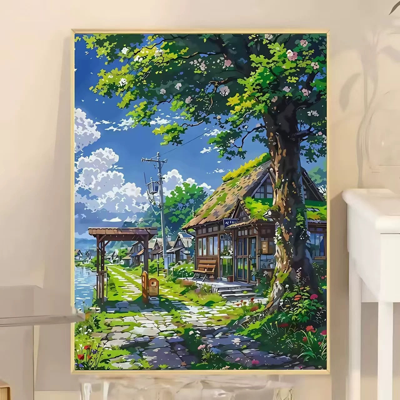 Ghibli Landscape Diamond Painting DIY Craft for Living Room。