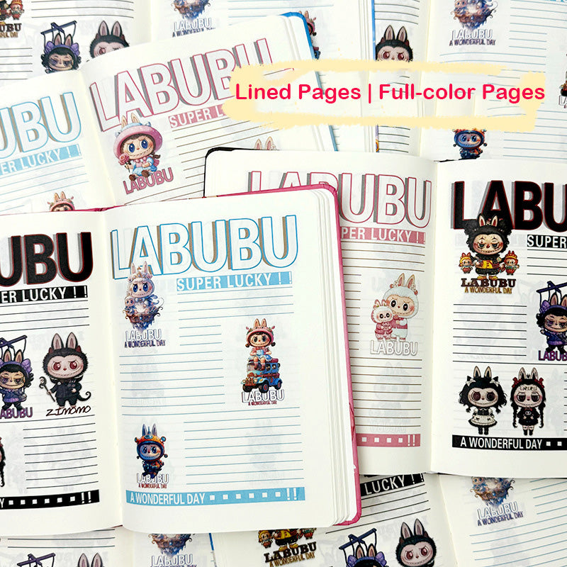 "New Labubu A5 Notebook - Premium Cartoon Ruled Journal (Memo Book/Planner)
