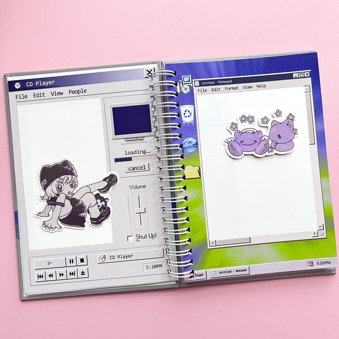 【Pre-order】Retro Computer Notebook / Planner / Sketchbook / Spiral Notebook / Journal