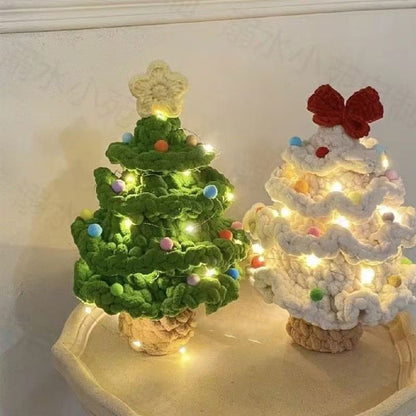 Handmade DIY Knitting Kit Crochet Christmas Tree Yarn for Homemade Christmas Crafts