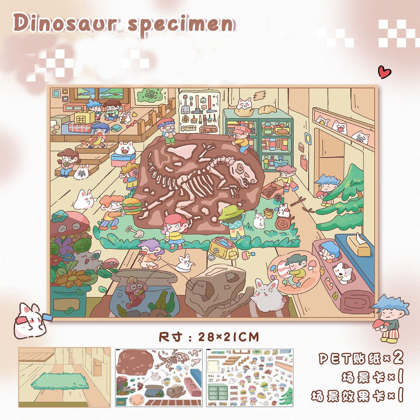 3D Layered Landscape Sticker - Large DIY Collage Decal for Stress Relief