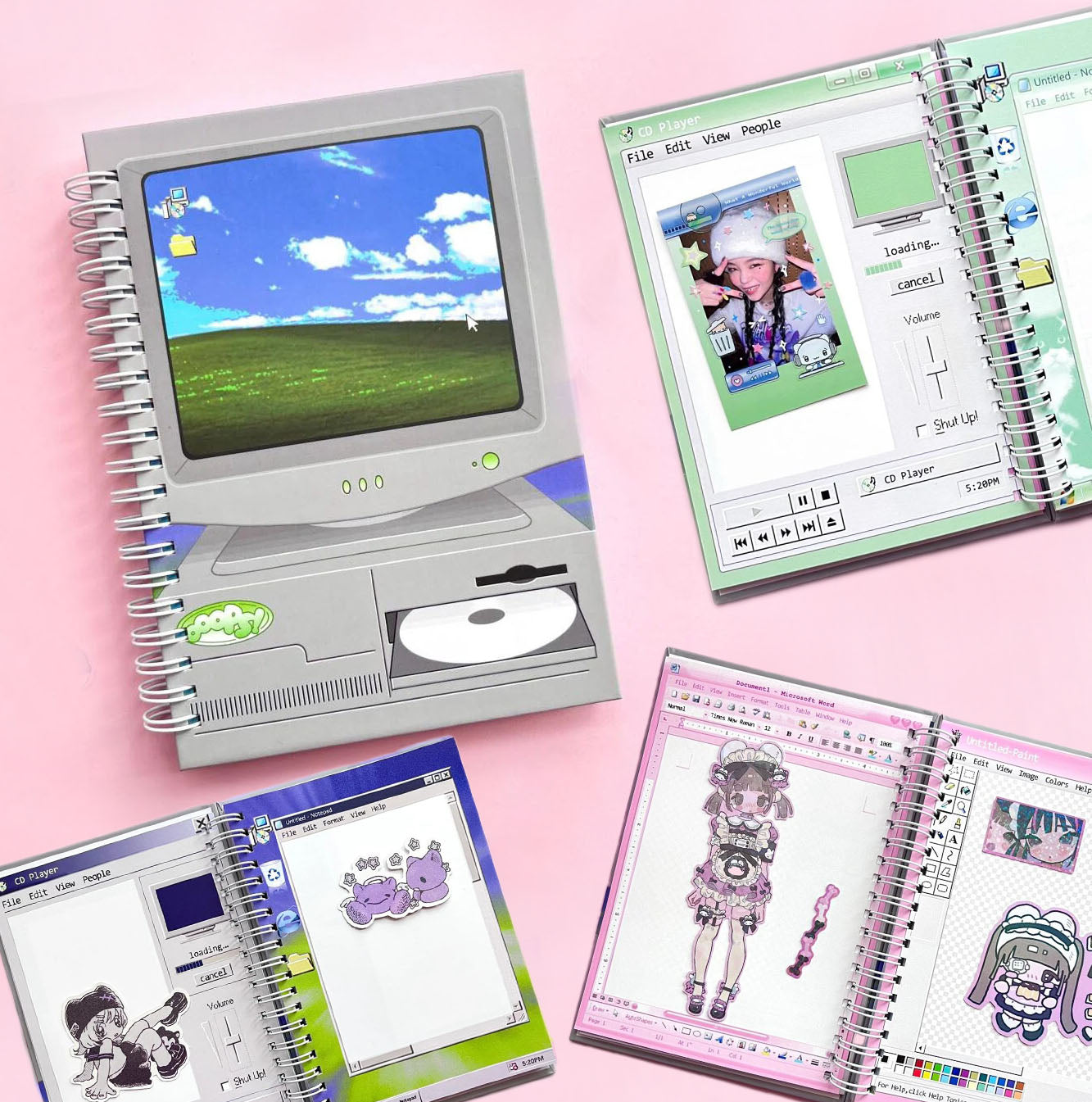 【Pre-order】Retro Computer Notebook / Planner / Sketchbook / Spiral Notebook / Journal