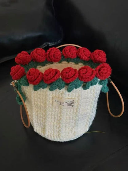 Rose Bouquet Handwoven Tote & Crossbody Bag DIY Craft Kit