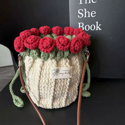 Rose Bouquet Handwoven Tote & Crossbody Bag DIY Craft Kit