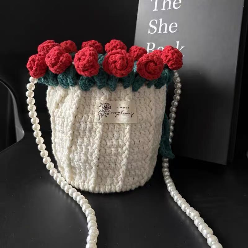 Rose Bouquet Handwoven Tote & Crossbody Bag DIY Craft Kit