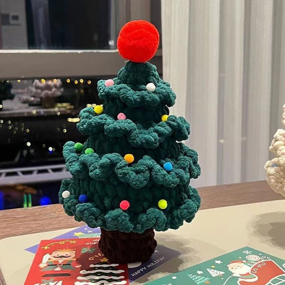 Handmade DIY Knitting Kit Crochet Christmas Tree Yarn for Homemade Christmas Crafts