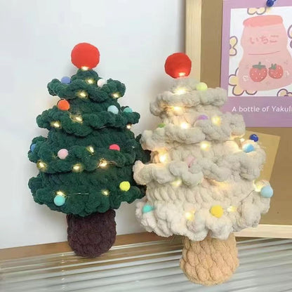 Handmade DIY Knitting Kit Crochet Christmas Tree Yarn for Homemade Christmas Crafts