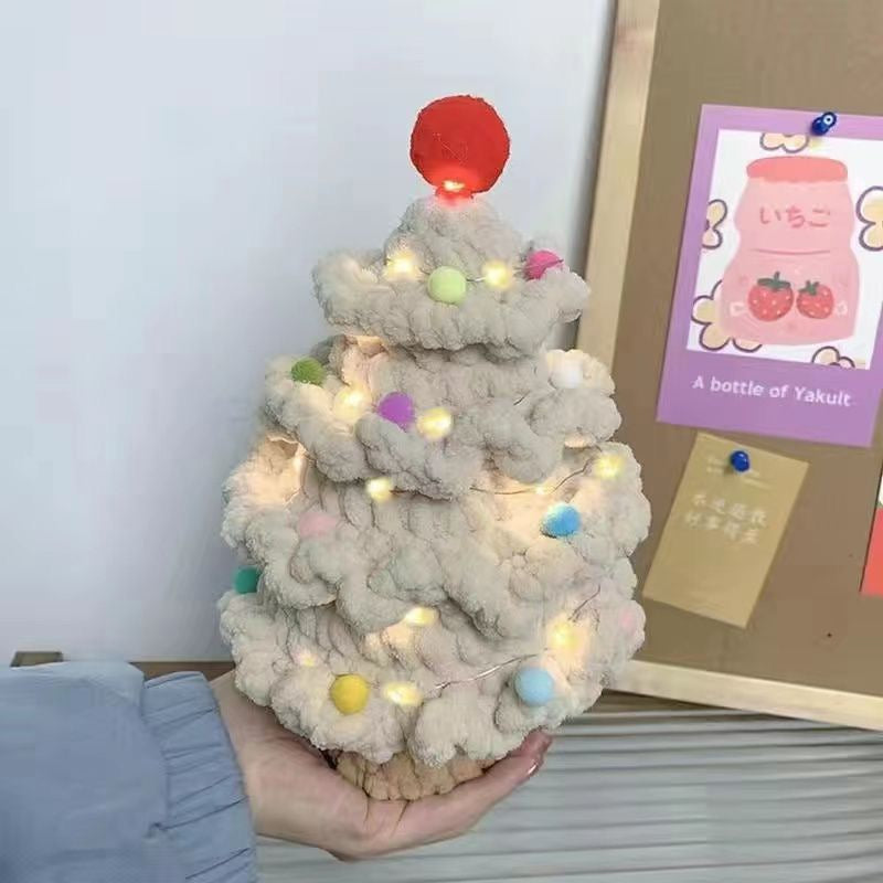 Handmade DIY Knitting Kit Crochet Christmas Tree Yarn for Homemade Christmas Crafts