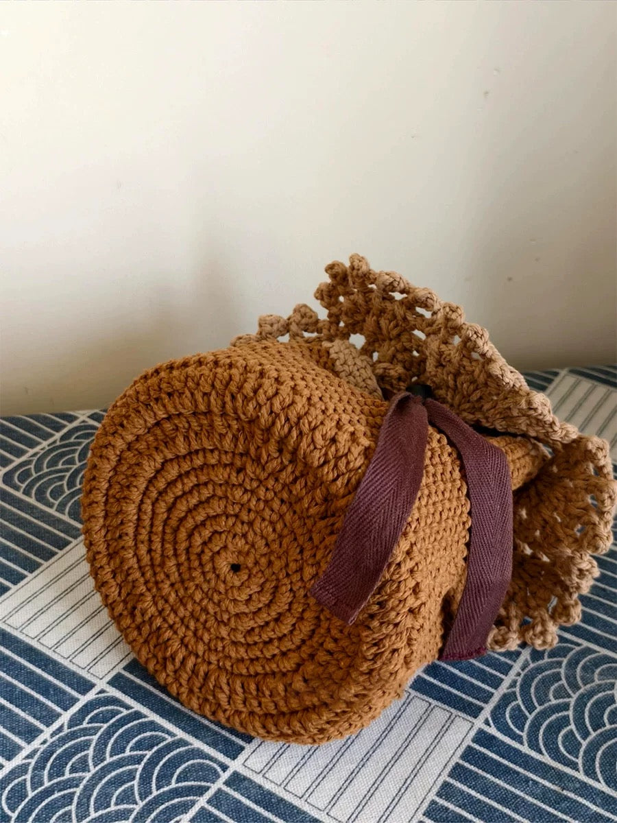 Handmade DIY Lace Basket Knitting Kit