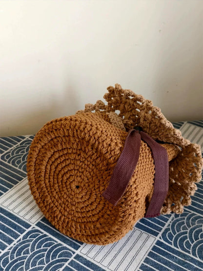 Handmade DIY Lace Basket Knitting Kit