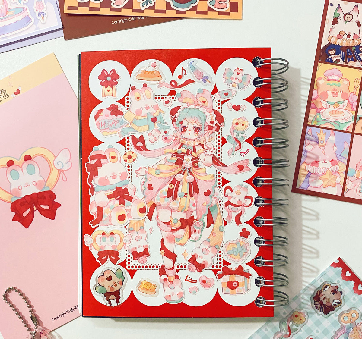 Original Lolita Character Flat Stickers for DIY Scrapbooking, Gu-ben, and Phone Case Decoration.