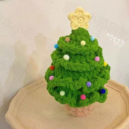 Handmade DIY Knitting Kit Crochet Christmas Tree Yarn for Homemade Christmas Crafts