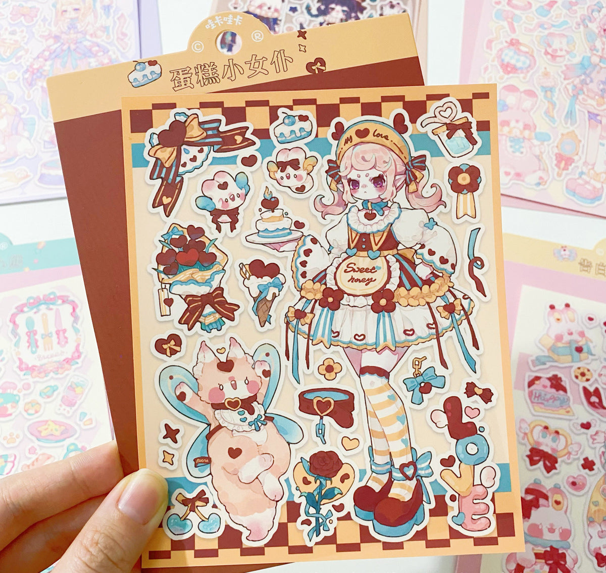 Original Lolita Character Flat Stickers for DIY Scrapbooking, Gu-ben, and Phone Case Decoration.
