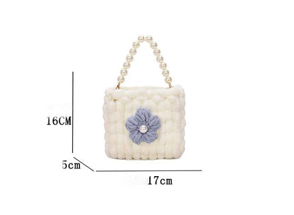 Puff Flower DIY Handmade Crochet Bag – Valentine’s Day Gift for Girlfriend (Materials Kit, Plush Crossbody Bag)