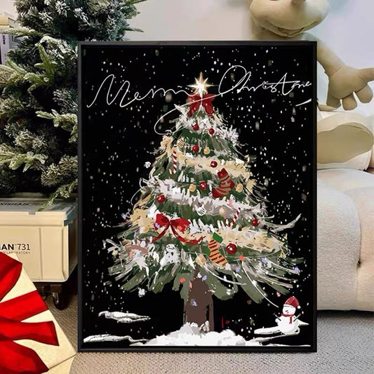 5D Diamond Painting Kit for Christmas Tree (Premium DIY Craft)‌。