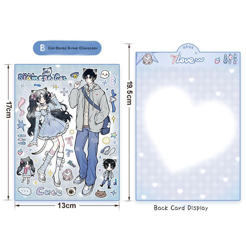‌WAKA ORIGINAL Romantic Couples Series Stickers - Anime Scrapbook/GUKA/GUBEN/Phone Case Decor Wholesale