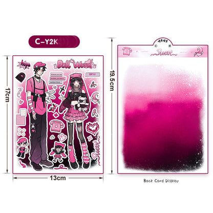 ‌WAKA ORIGINAL Romantic Couples Series Stickers - Anime Scrapbook/GUKA/GUBEN/Phone Case Decor Wholesale