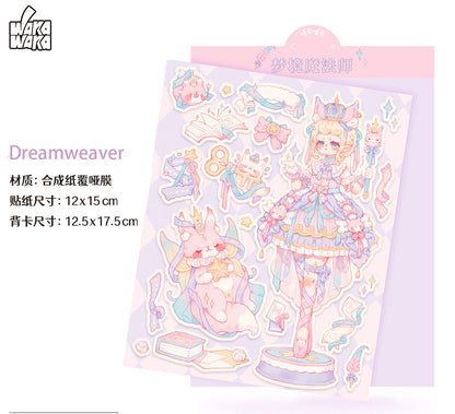 Original Lolita Character Flat Stickers for DIY Scrapbooking, Gu-ben, and Phone Case Decoration.