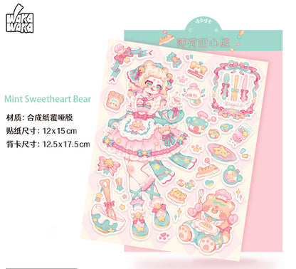 Original Lolita Character Flat Stickers for DIY Scrapbooking, Gu-ben, and Phone Case Decoration.