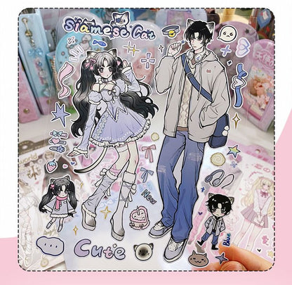 ‌WAKA ORIGINAL Romantic Couples Series Stickers - Anime Scrapbook/GUKA/GUBEN/Phone Case Decor Wholesale