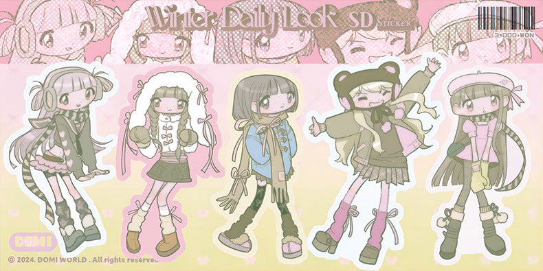 ‌Domi New Release: Korean Anime Characters Sticker Book Set - Sweet-Asian Aesthetic GUKA & Scrapbook Materials