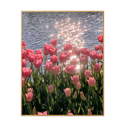 ‌Best-selling Tulip Flower New Design Full Drill Diamond Painting for Living Room, Bedroom - Modern Nordic Style Home Decoration