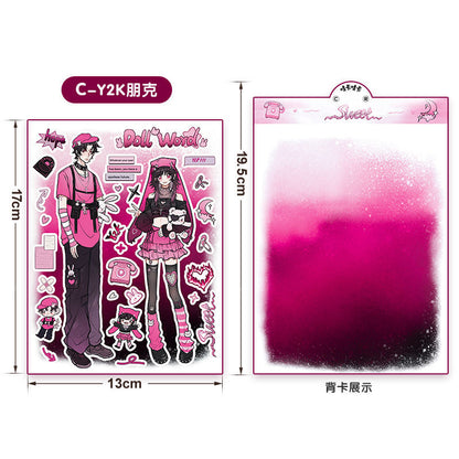 ‌WAKA ORIGINAL Romantic Couples Series Stickers - Anime Scrapbook/GUKA/GUBEN/Phone Case Decor Wholesale