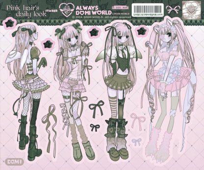 ‌Domi New Release: Korean Anime Characters Sticker Book Set - Sweet-Asian Aesthetic GUKA & Scrapbook Materials