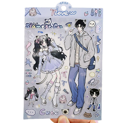 ‌WAKA ORIGINAL Romantic Couples Series Stickers - Anime Scrapbook/GUKA/GUBEN/Phone Case Decor Wholesale