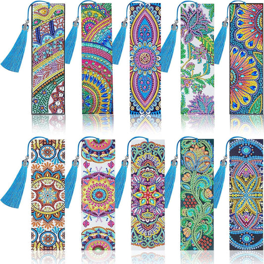 ‌2025 Creative New Diamond Painting Accessory - Mandala 5D Diamond Sticker PU Leather DIY Bookmark Handicraft Gift for Cross-Border
