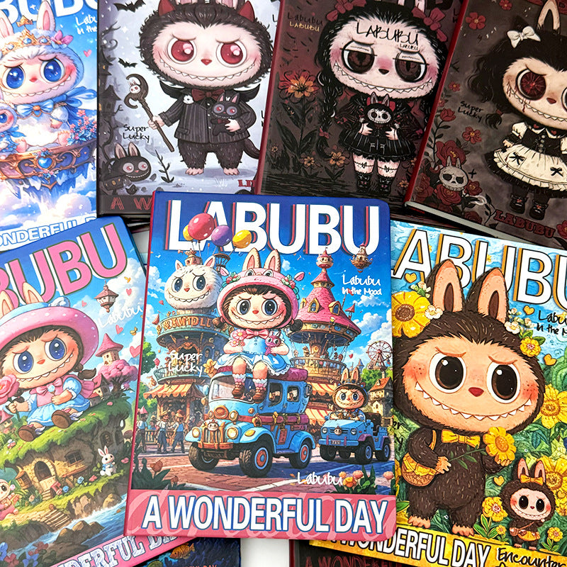 "New Labubu A5 Notebook - Premium Cartoon Ruled Journal (Memo Book/Planner)