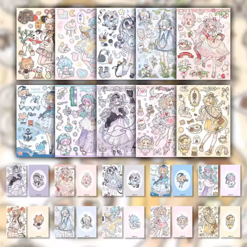 Gudak Stickers - Attack on Titan (Levi) & One Piece (Zoro) Collection - Journaling Decals for Scrapbooking & Card Making