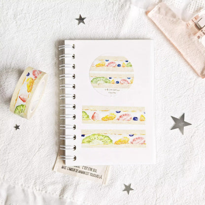 Cake-themed washi tape sticker strips