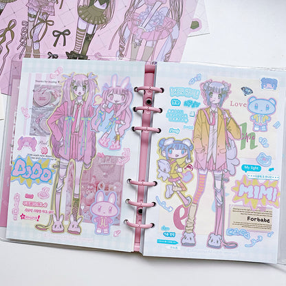 ‌Domi New Release: Korean Anime Characters Sticker Book Set - Sweet-Asian Aesthetic GUKA & Scrapbook Materials