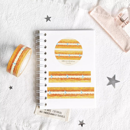 Cake-themed washi tape sticker strips