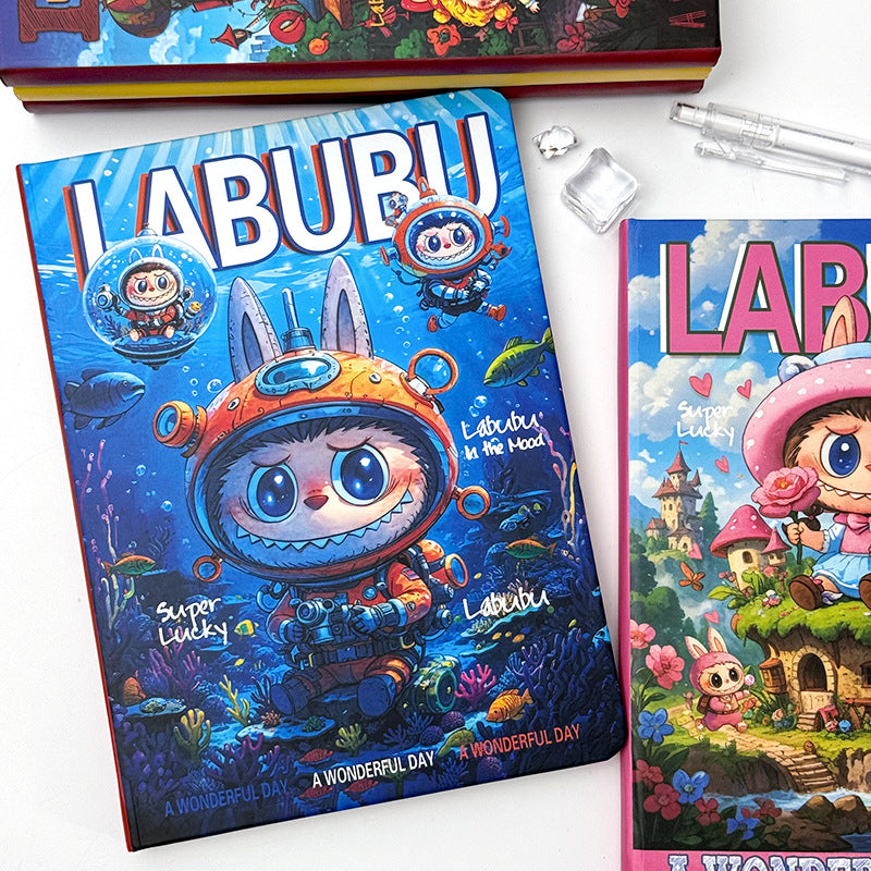 "New Labubu A5 Notebook - Premium Cartoon Ruled Journal (Memo Book/Planner)