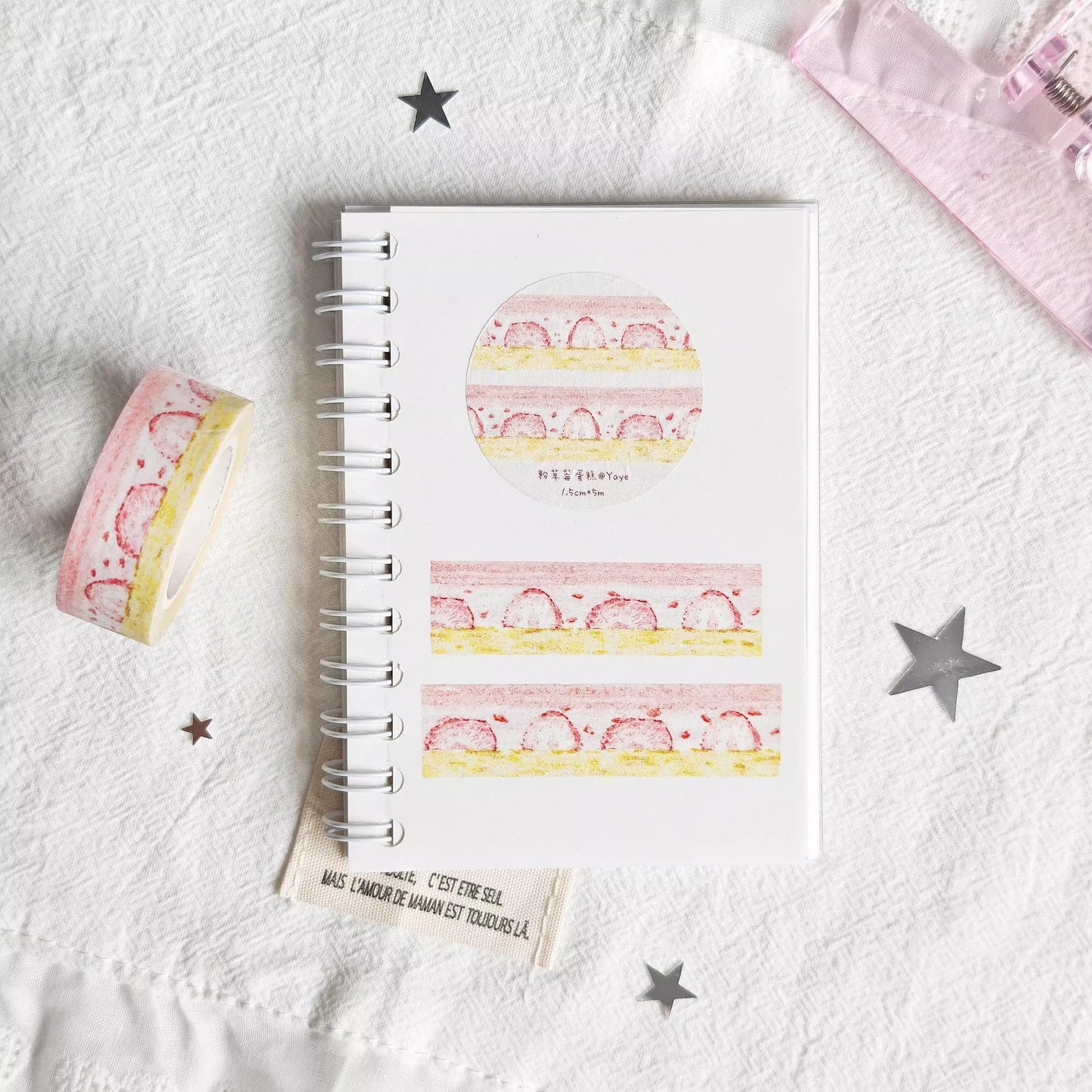 Japanese Washi Craft Tape Stickers - 1.5cm x 5m with Release Paper (Special Oil Coating)