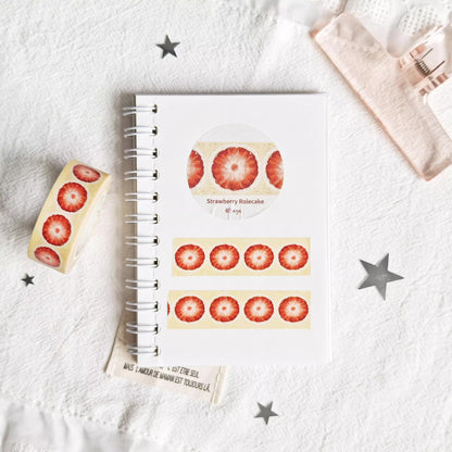 Cake design sticker strips for journaling