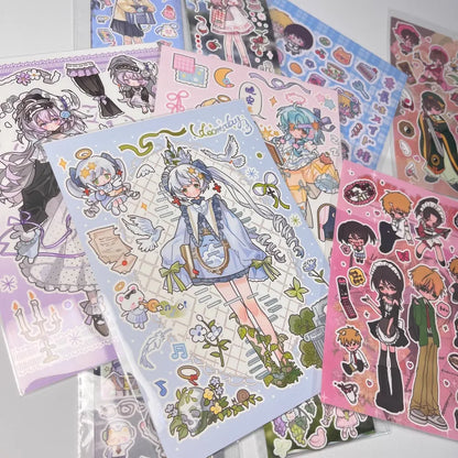 Gudak Stickers - Attack on Titan (Levi) & One Piece (Zoro) Collection - Journaling Decals for Scrapbooking & Card Making
