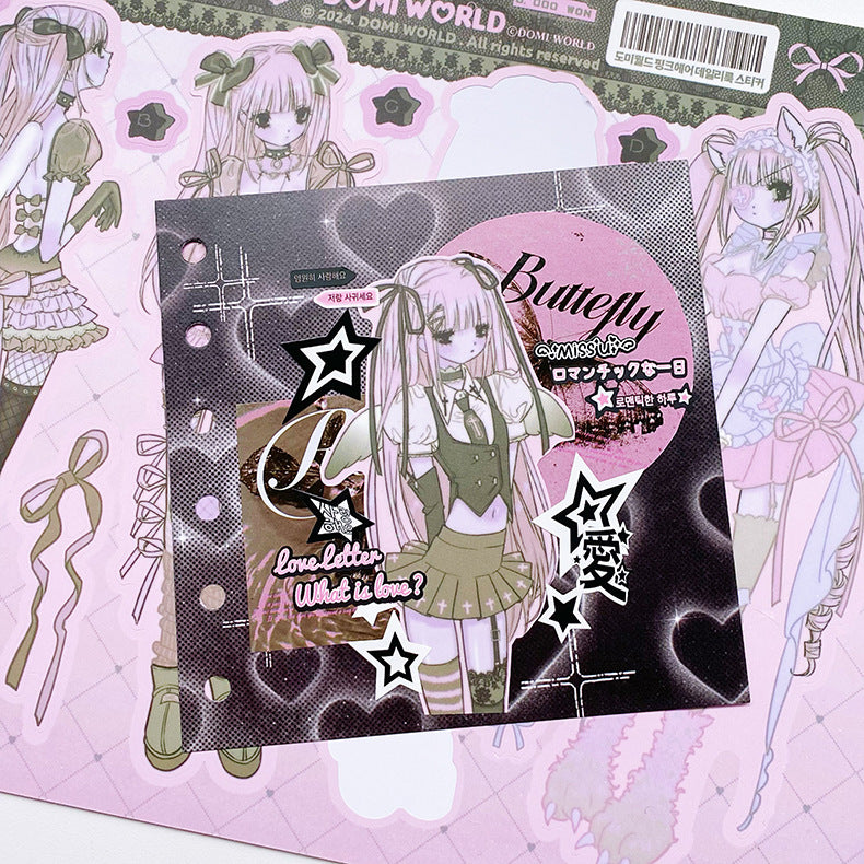 ‌Domi New Release: Korean Anime Characters Sticker Book Set - Sweet-Asian Aesthetic GUKA & Scrapbook Materials