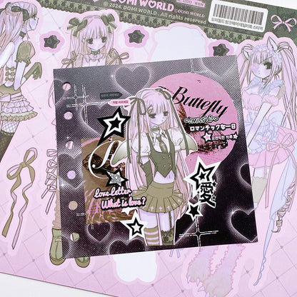 ‌Domi New Release: Korean Anime Characters Sticker Book Set - Sweet-Asian Aesthetic GUKA & Scrapbook Materials