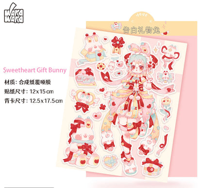 Original Lolita Character Flat Stickers for DIY Scrapbooking, Gu-ben, and Phone Case Decoration.