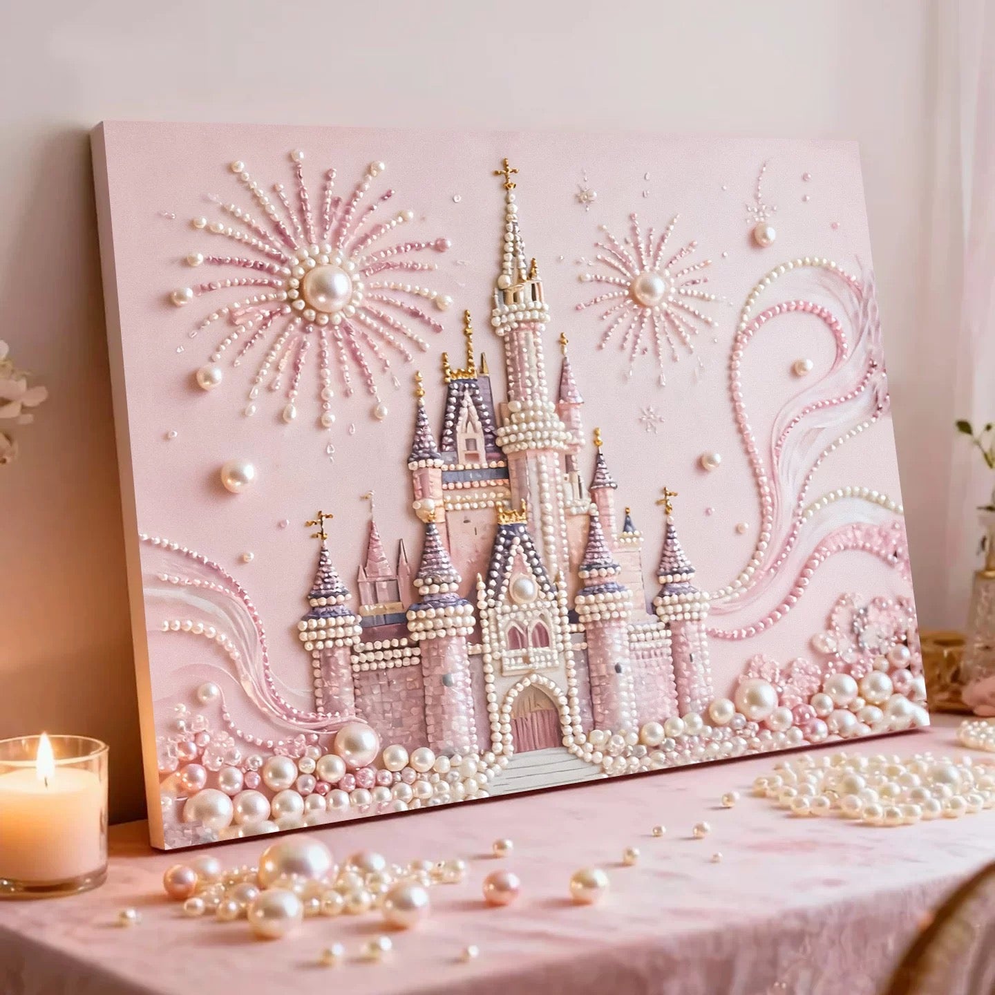 ‌Rose Pearl Diamond Painting DIY Craft Kit‌。
