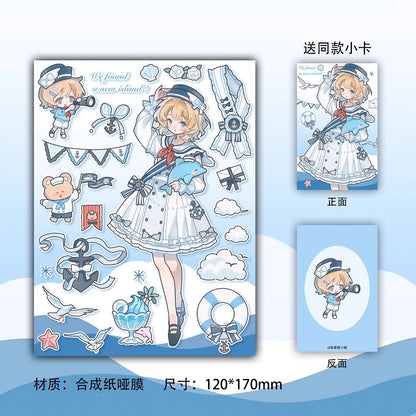 Gudak Stickers - Attack on Titan (Levi) & One Piece (Zoro) Collection - Journaling Decals for Scrapbooking & Card Making