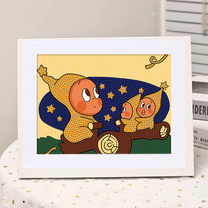 Star People Diamond Painting DIY Cartoon Diamond Mosaic Children's Craft Diamond Painting with Frame"