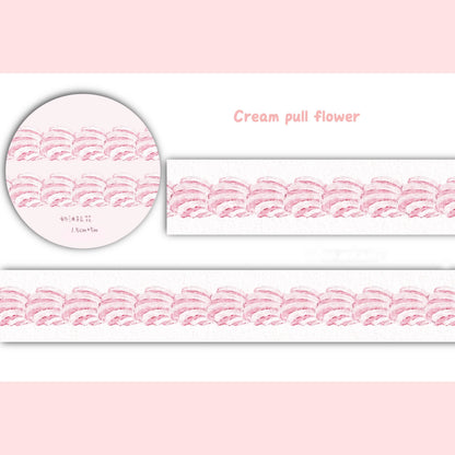 Cake-themed washi tape sticker strips