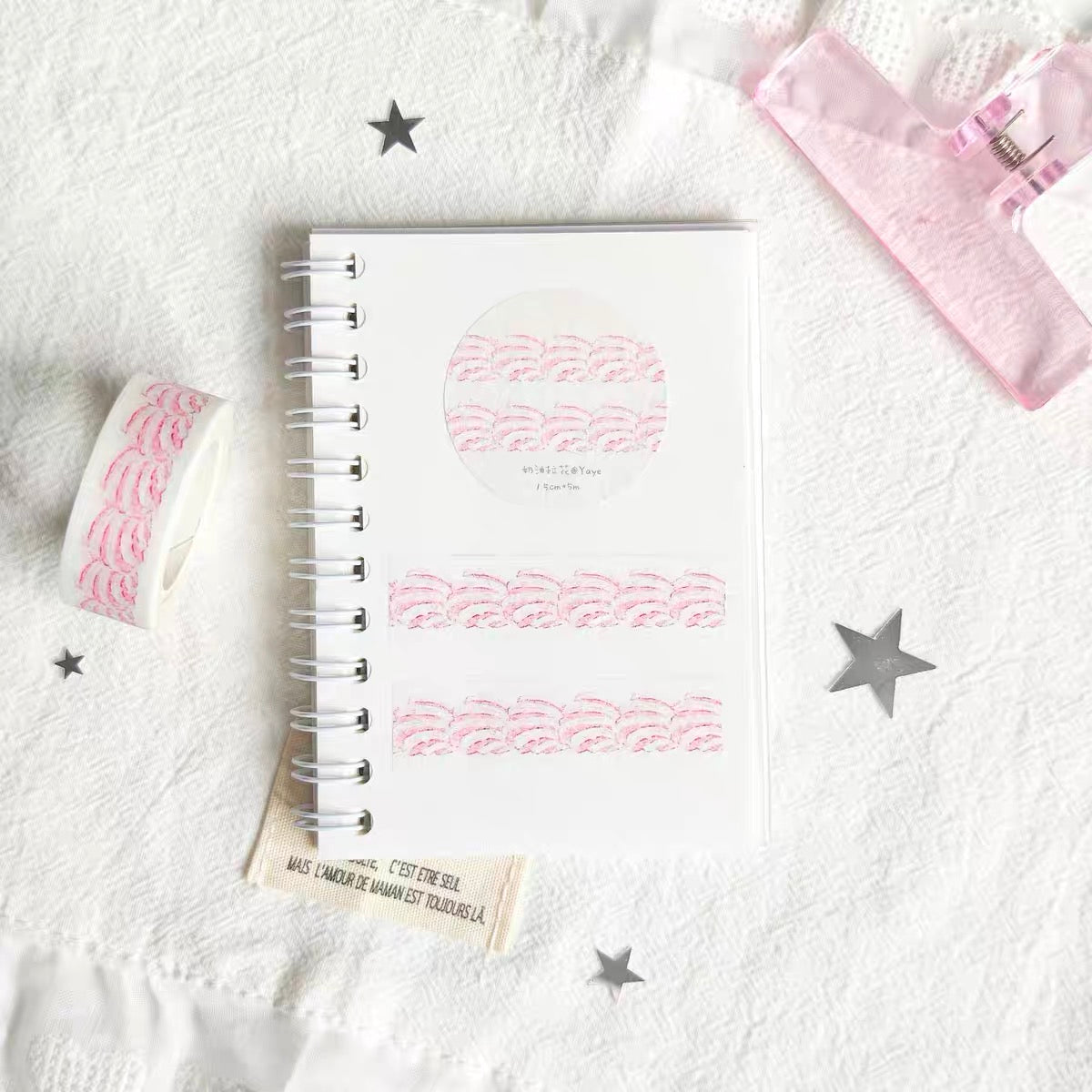 Cake-themed washi tape sticker strips