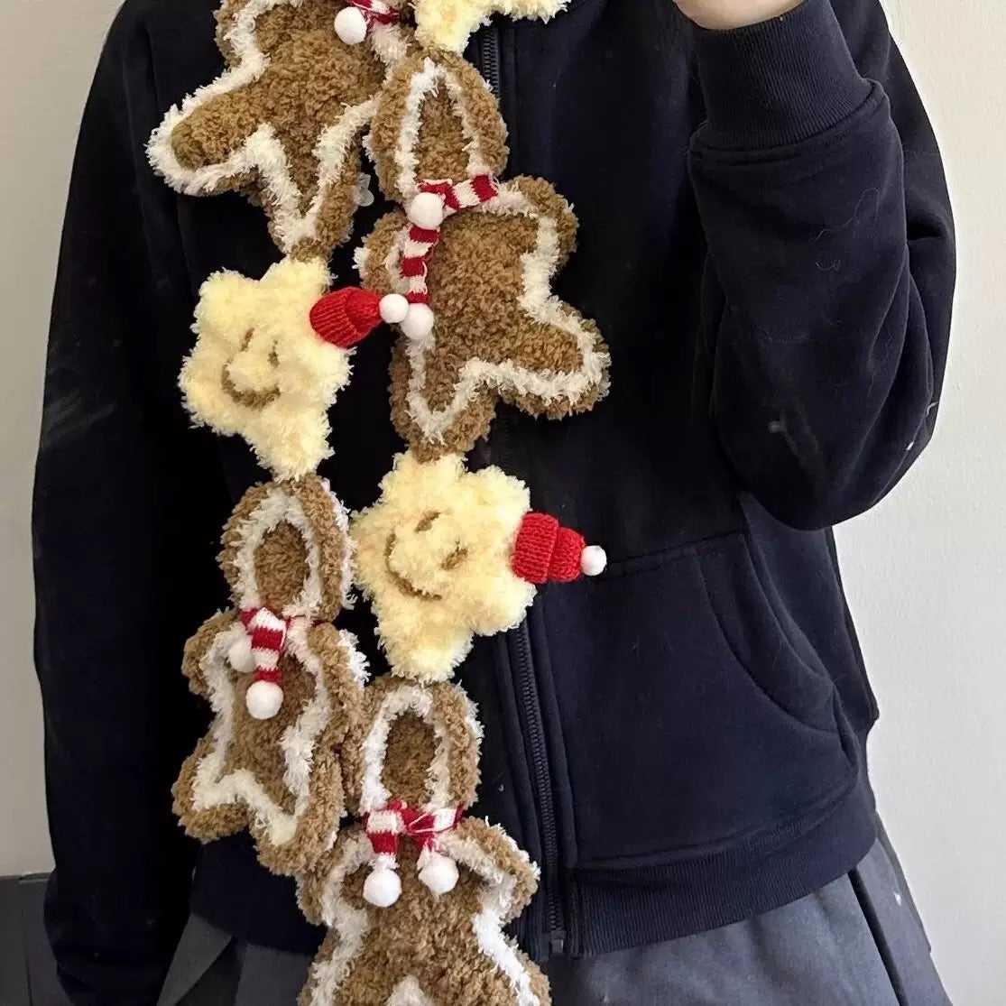 Handmade DIY Christmas Tree Scarf Knitting Kit for Winte